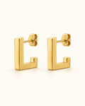 18K Gold PVD Geometric Earrings