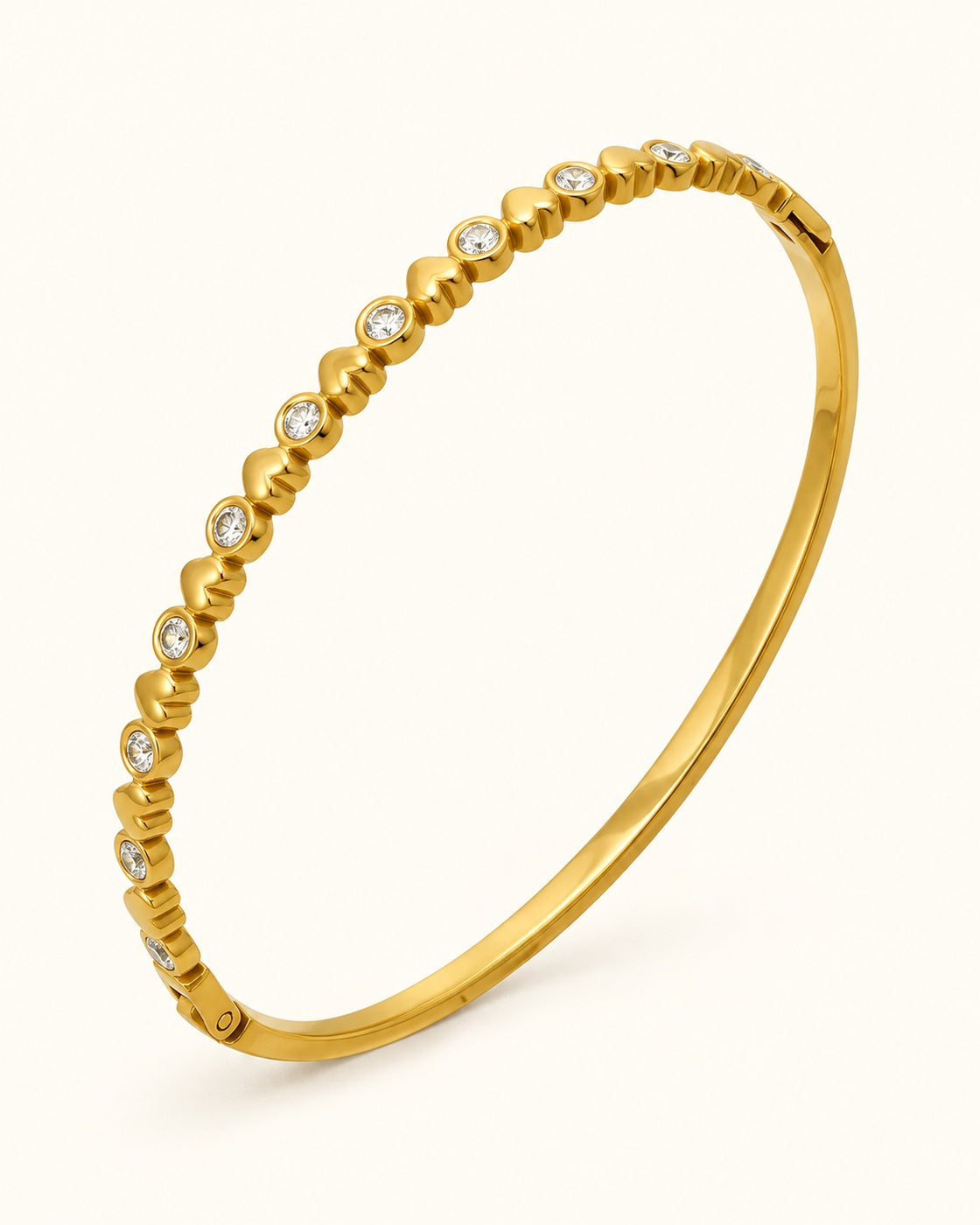 18K Gold PVD Zircon Cuff Bracelet