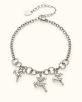 Silver-Tone Zircon Bracelet