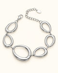 Silver-Tone Oval Openwork Bracelet