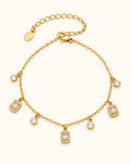 18K Gold PVD Square Zircon Bracelet