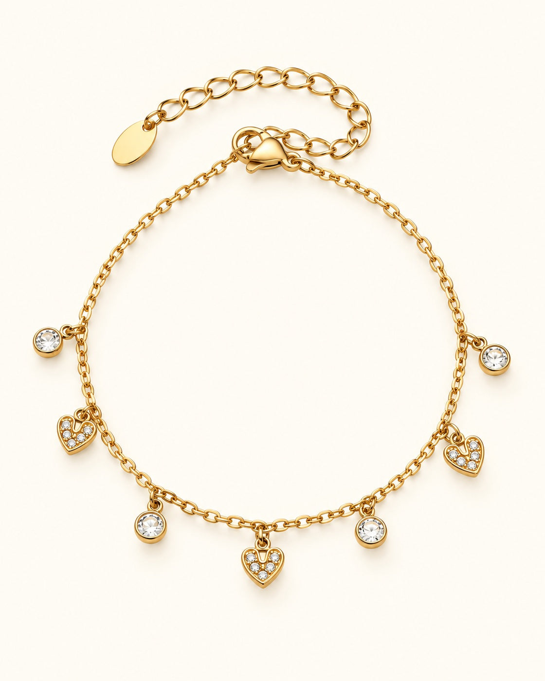 18K Gold PVD Zircon Bracelet