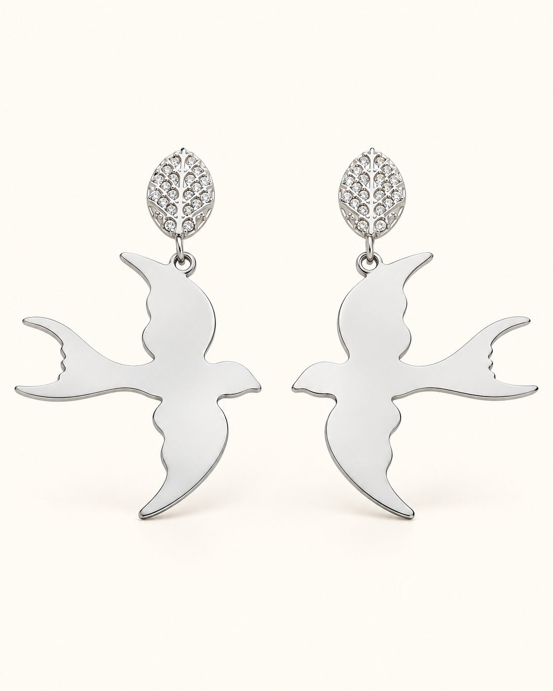Silver-Tone Statement Earrings