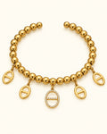 18K Gold PVD Sculptural Cuff Bracelet