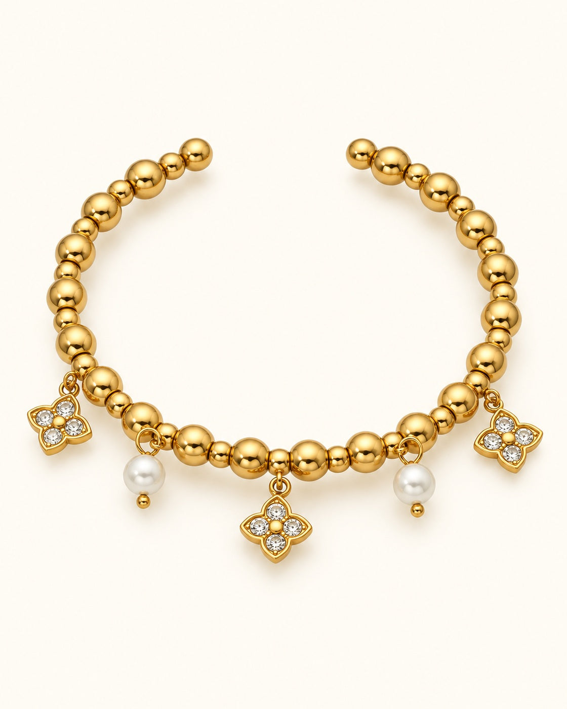 18K Gold PVD Sculptural Cuff Bracelet