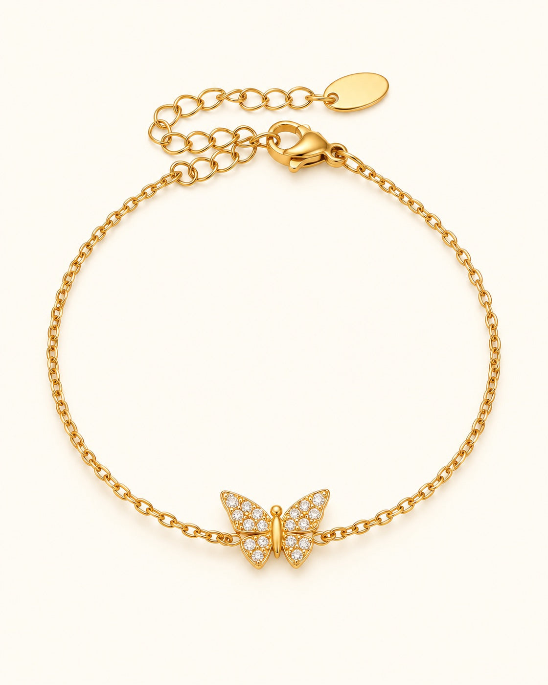 18K Gold PVD Butterfly Bracelet