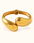 18K Gold PVD Sculptural Cuff Bracelet