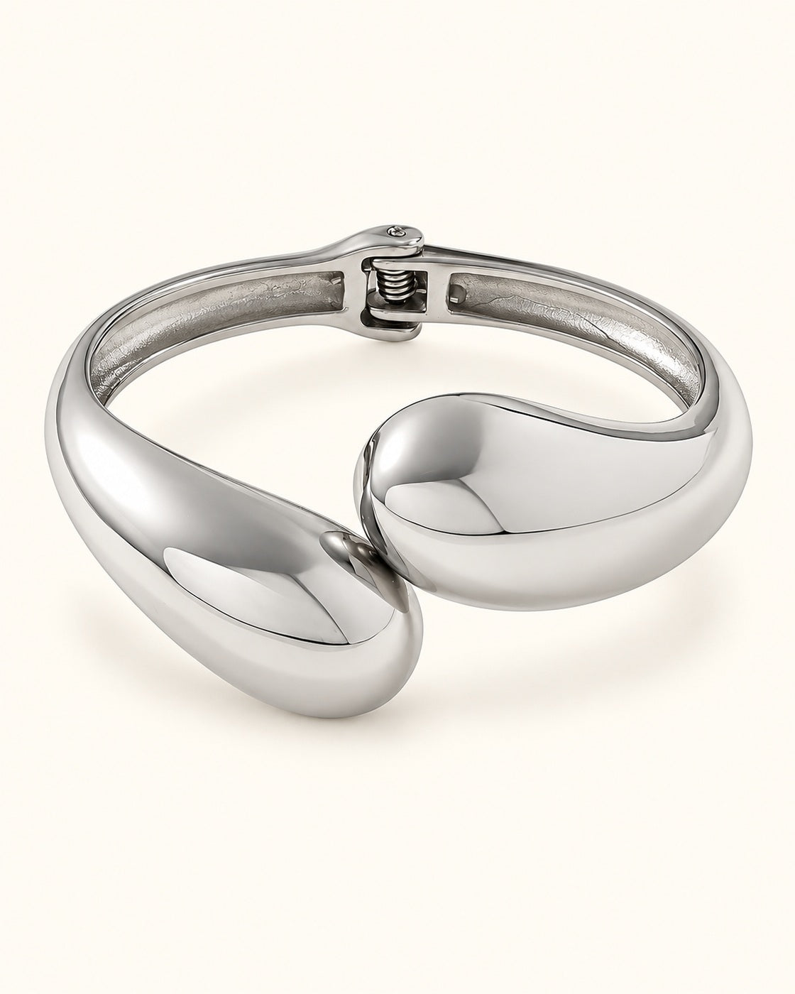 Silver-Tone Sculptural Cuff Bracelet