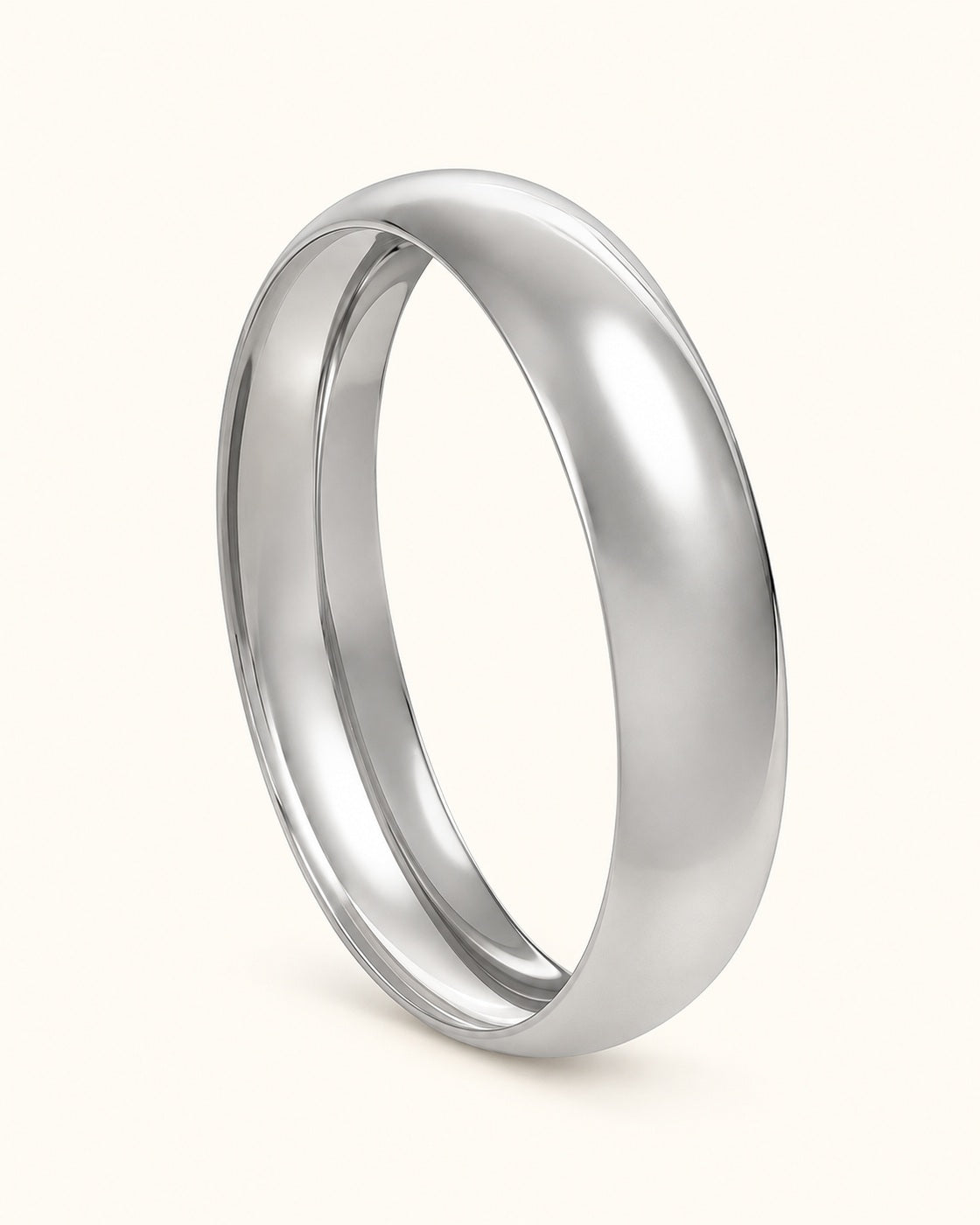 Silver-Tone Polished Cuff Bracelet