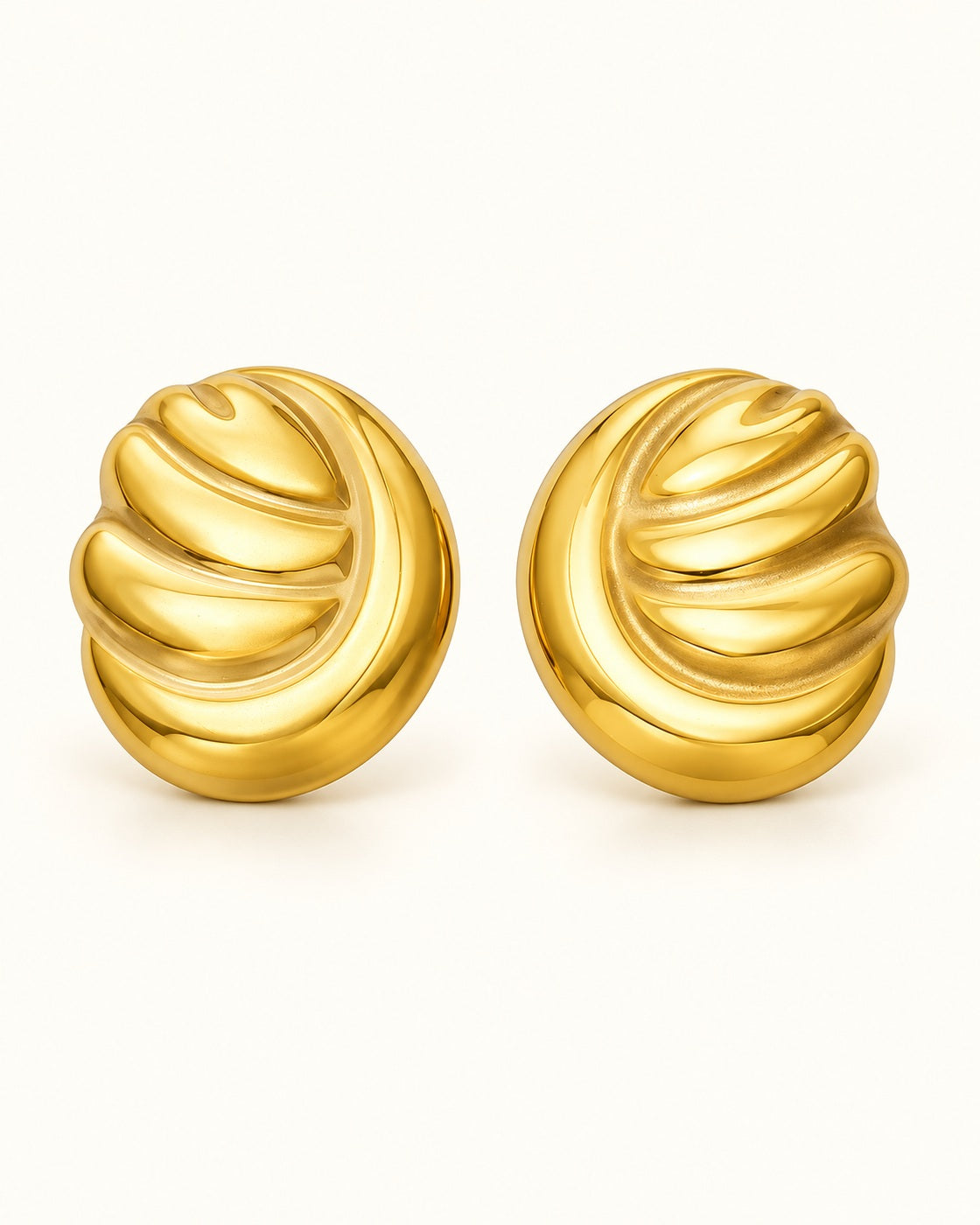 18K Gold PVD Geometric Earrings
