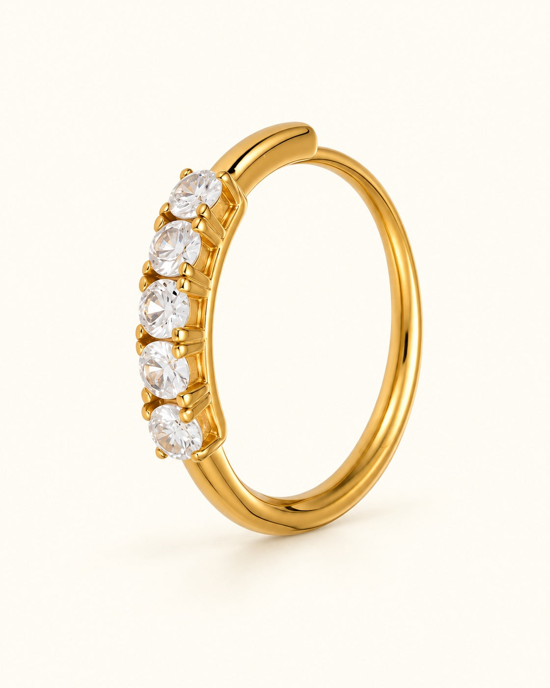 18K Gold PVD Oval Earrings