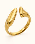 18K Gold PVD Geometric Adjustable Ring