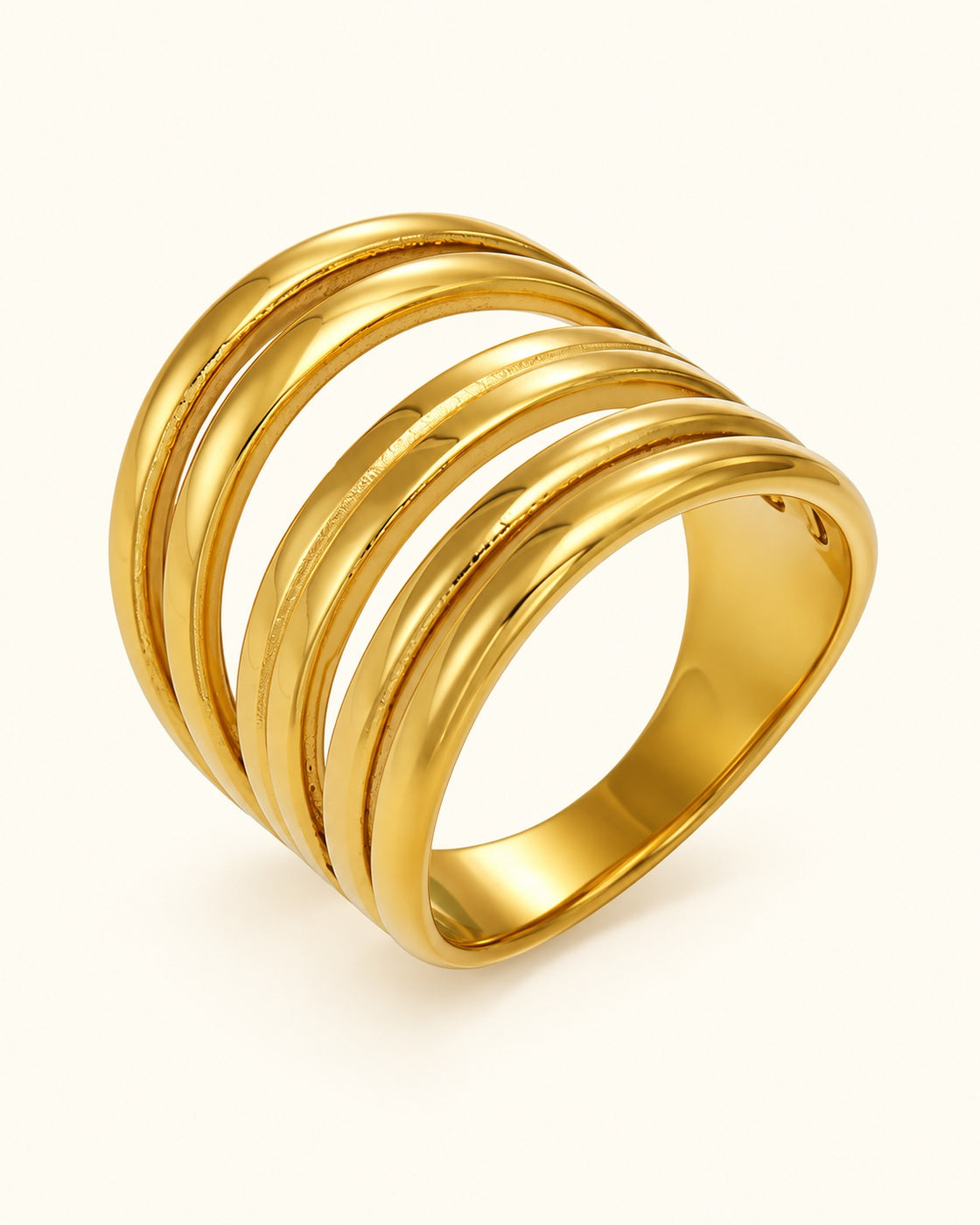 18K Gold PVD Polished Ring