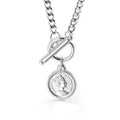 Celia Modern Stainless Steel Necklace — Polished Steel — FOG-NK-0001-ST