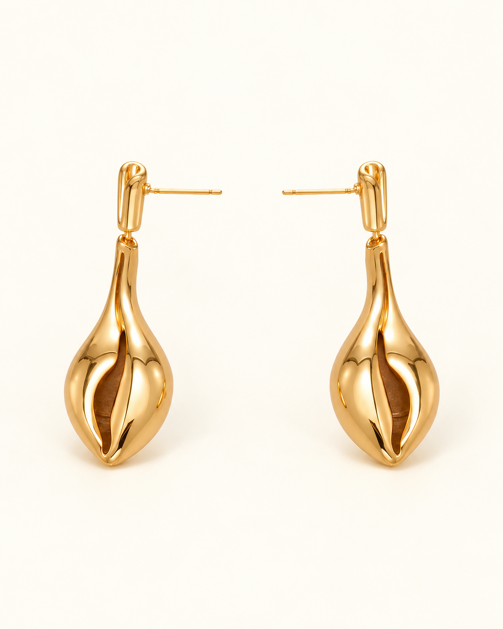Sculptural Teardrop Statement Earrings