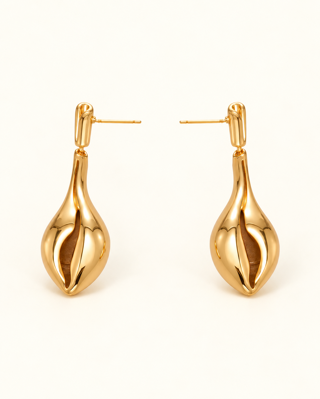 Sculptural Teardrop Statement Earrings