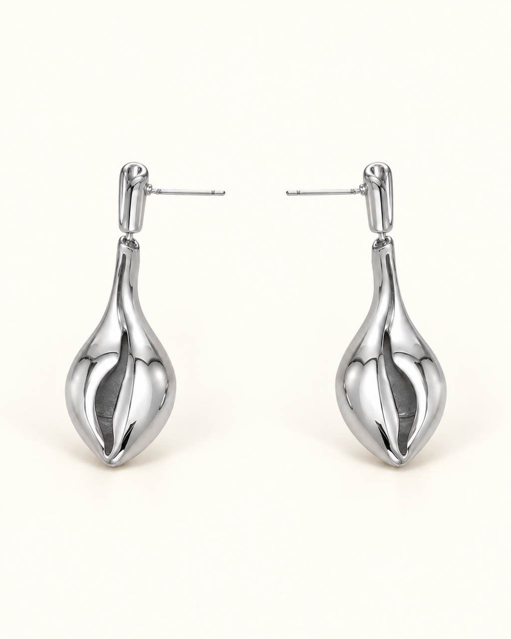 Sculptural Teardrop Statement Earrings