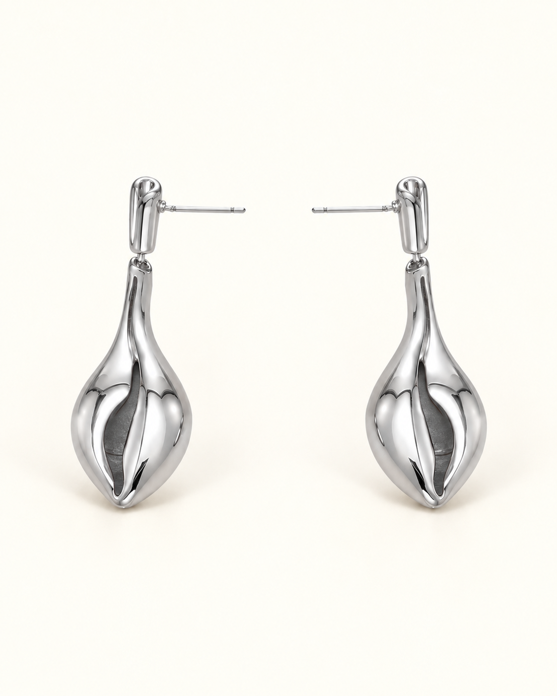 Sculptural Teardrop Statement Earrings