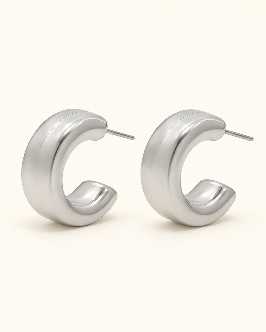 Sculpted Chunky C-Hoop Earrings