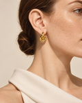 Chunky Donut Drop Huggie Earrings