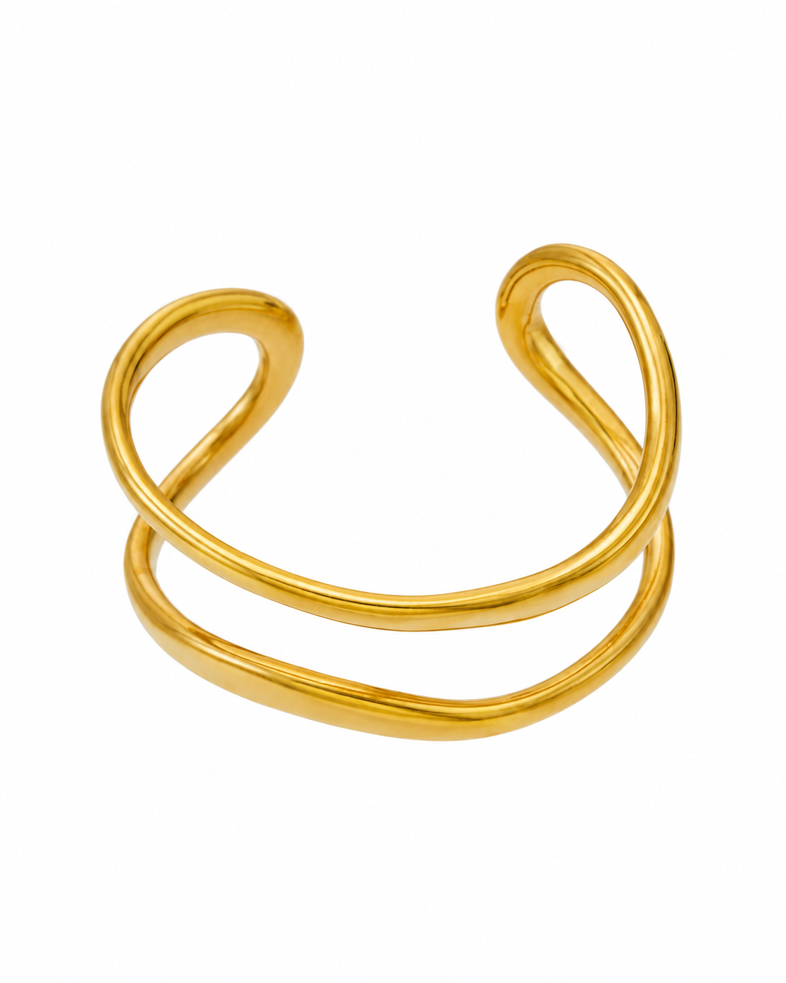 Silver-Tone Geometric Openwork Cuff Bracelet