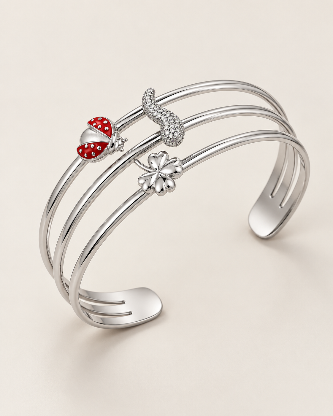 Chili Pepper Zircon Cuff Bracelet