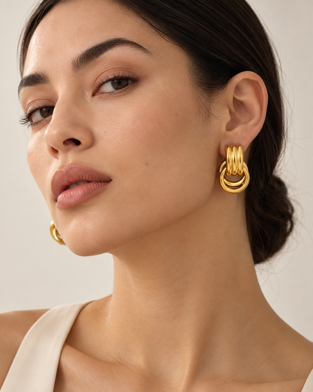Mila Triple Loop Statement Earrings