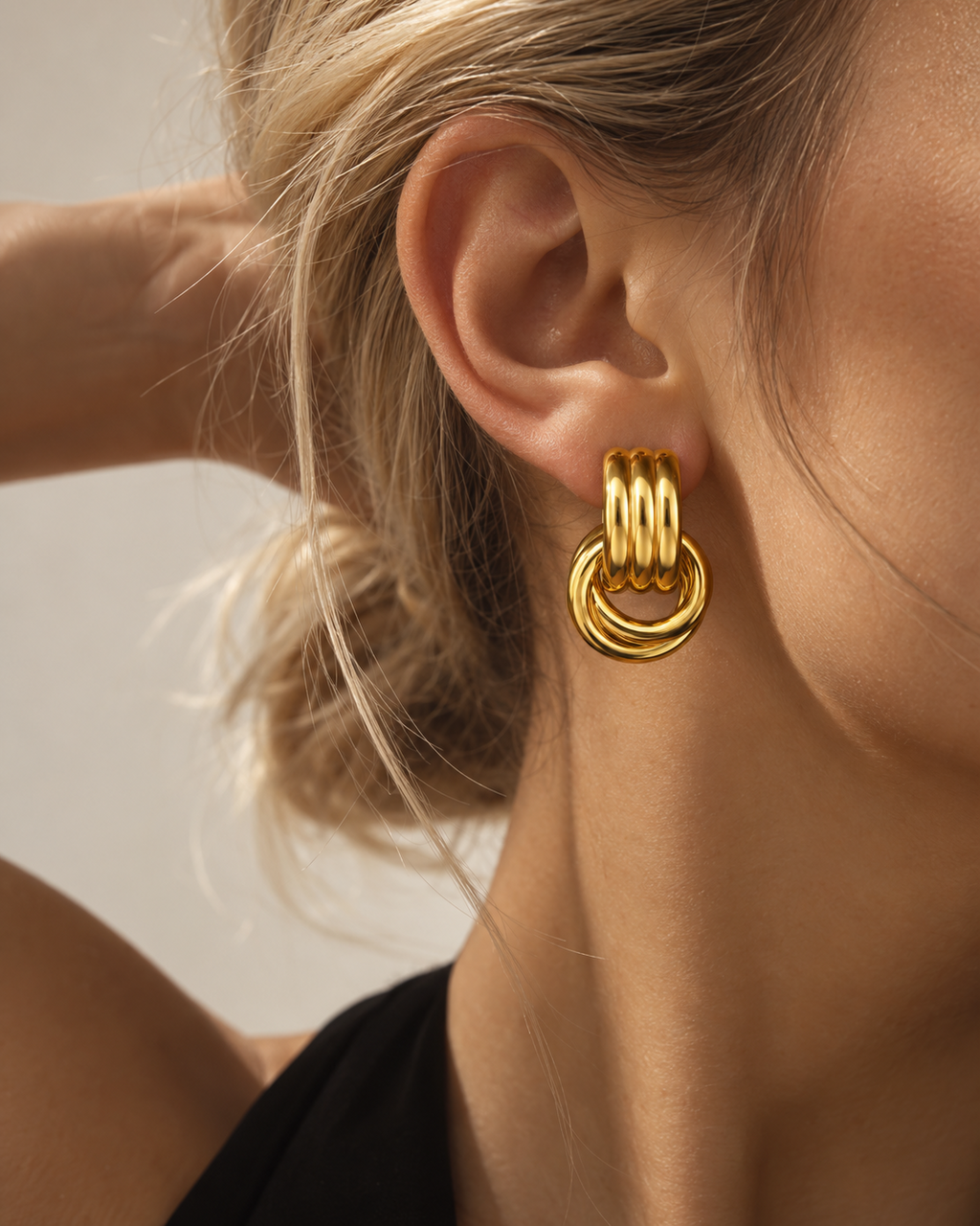 Mila Triple Loop Statement Earrings