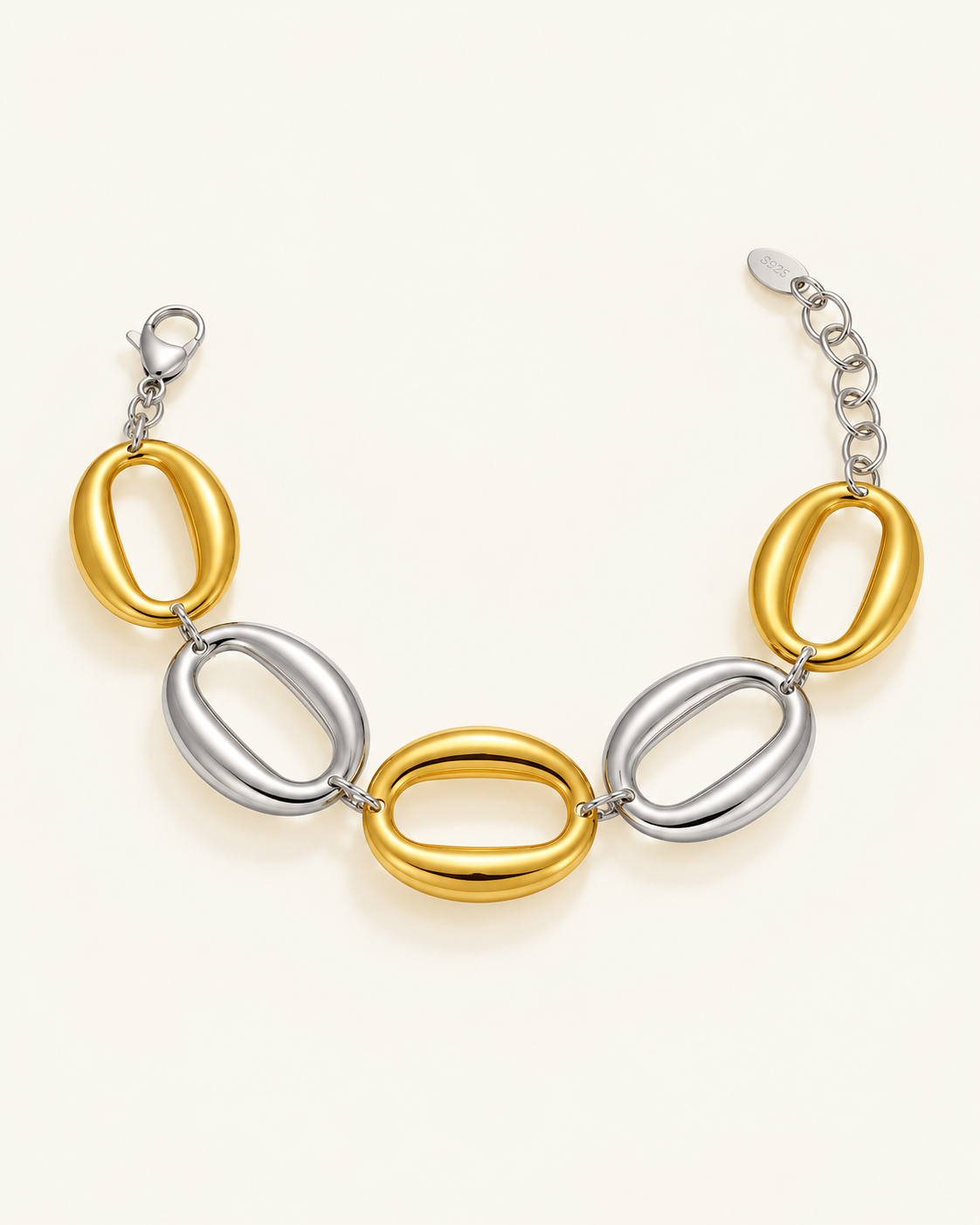 Gold Oval Link Bracelet