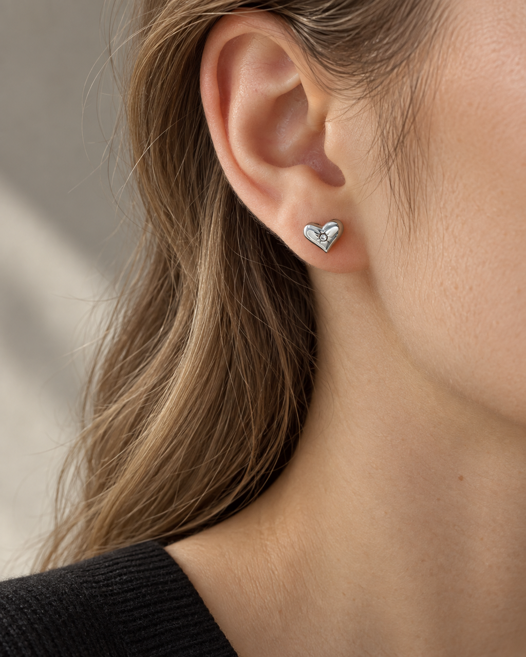 Heart Stud Earrings