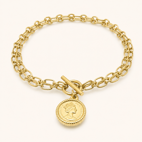 Arden Bold Stainless Steel Bracelet — 18K Gold PVD — FOG-BR-0001-GD