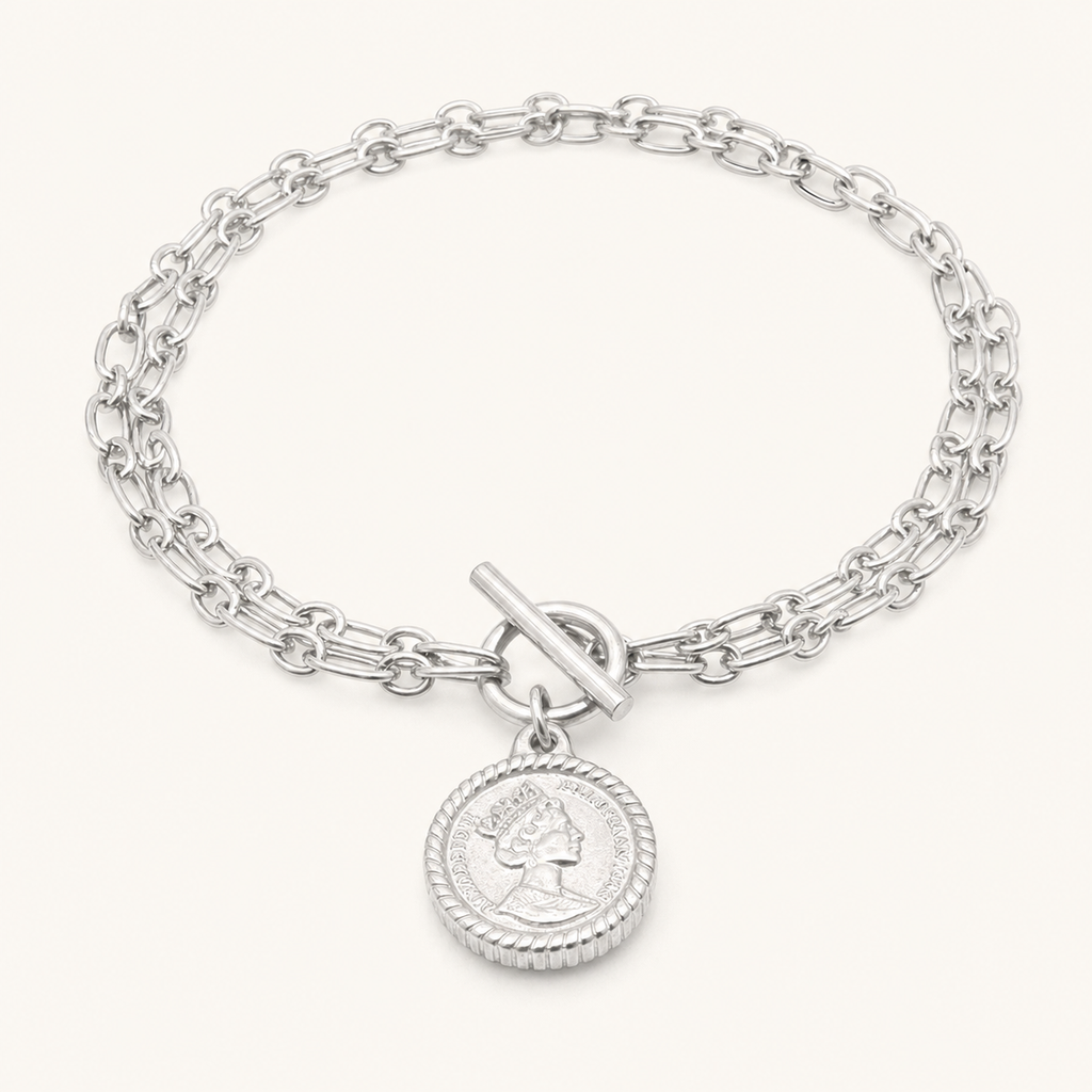 Arden Contemporary Stainless Steel Bracelet — Natural Steel — FOG-BR-0001-ST
