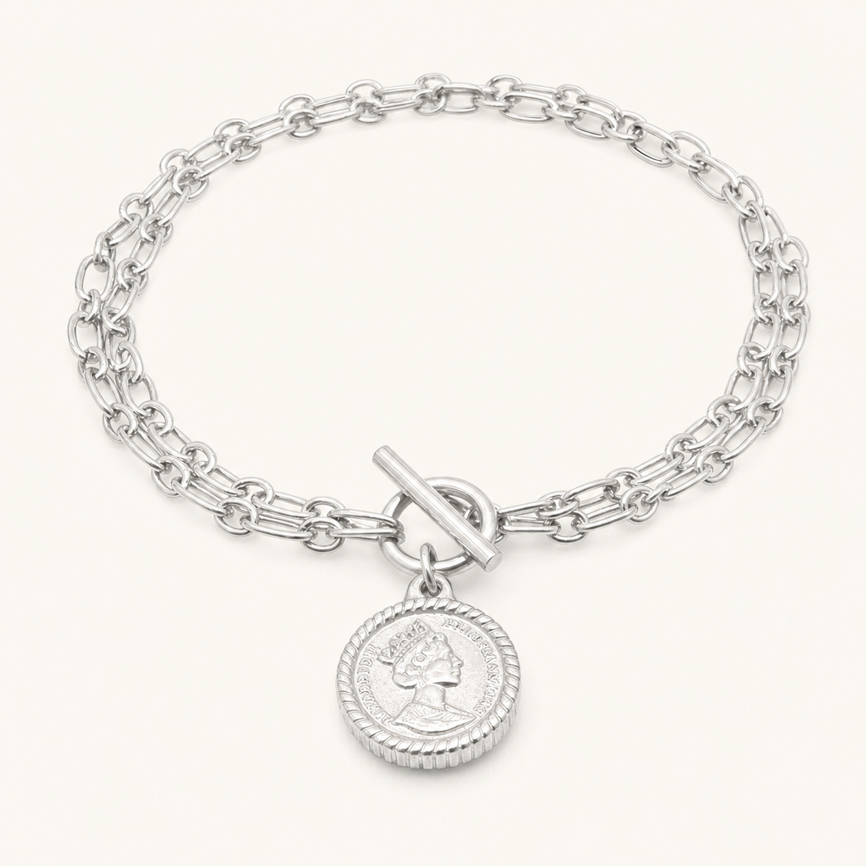 Arden Contemporary Stainless Steel Bracelet — Natural Steel — FOG-BR-0001-ST