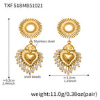 FOGESYMBLES pearl heart earrings