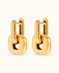 Geometric Double-Link Drop Earrings