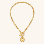 Celia Sculptural Stainless Steel Necklace in 18K Gold PVD — FOG-NK-0001-GD