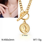 Celia Sculptural Stainless Steel Necklace — 18K Gold PVD — FOG-NK-0001-GD
