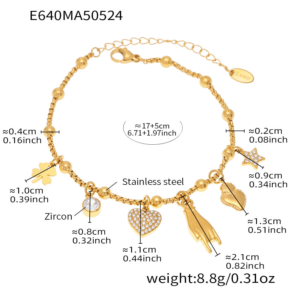 Cleo Modern Stainless Steel Bracelet — 18K Gold PVD — FOG-BR-0529-GD