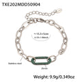 Pavé Crystal Stainless Steel Bracelet — Polished Steel — FOG-BR-0618-ST