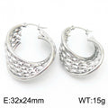Nova Minimalist Stainless Steel Earrings — Polished Steel — FOG-ER-0158-ST