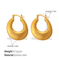 Maris Modern Stainless Steel Earrings — 18K Gold PVD — FOG-ER-0330-GD