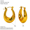 Nola Statement Stainless Steel Jewelry — 18K Gold PVD — FOG-OT-0337-GD