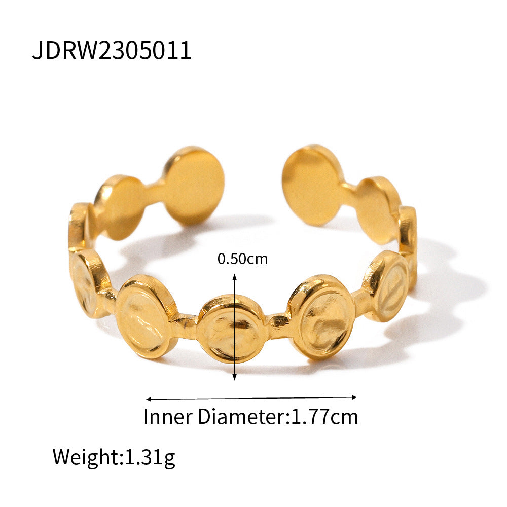 Mira Sculptural Stainless Steel Ring — 18K Gold PVD — FOG-RG-0005-GD