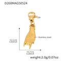 Mira Statement Stainless Steel Pendant — 18K Gold PVD — FOG-PD-0565-GD