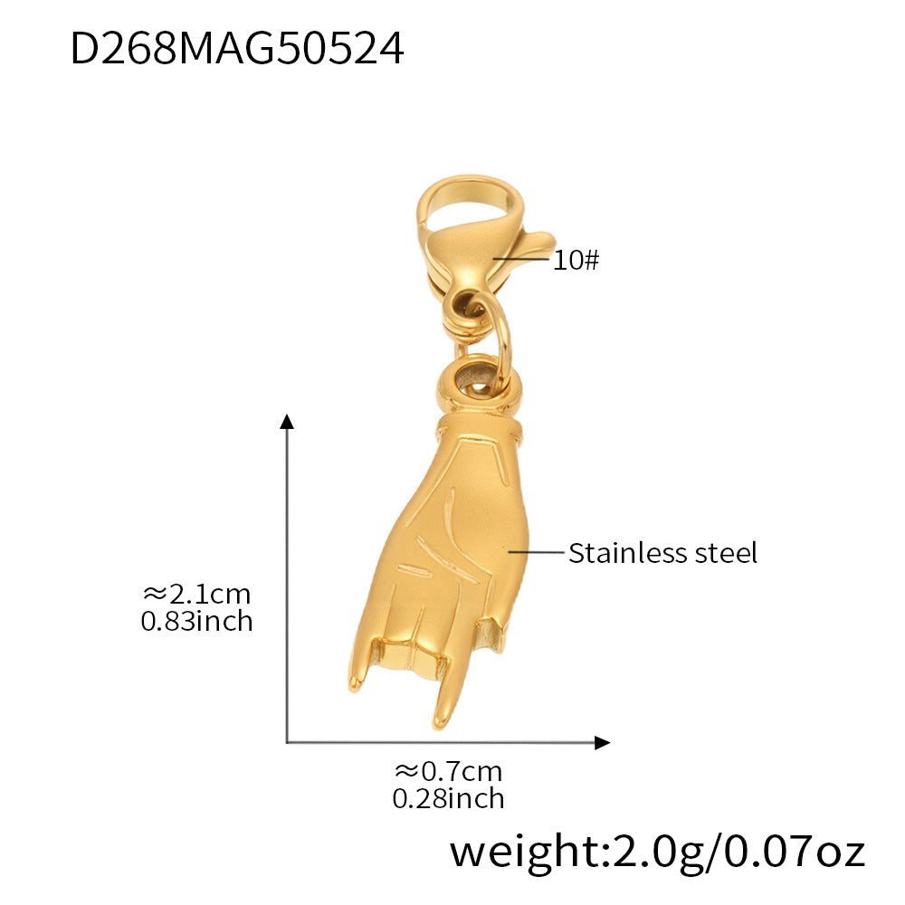 Mira Statement Stainless Steel Pendant — 18K Gold PVD — FOG-PD-0565-GD