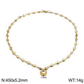 Mira Sculptural Stainless Steel Necklace — 18K Gold PVD — FOG-NK-0089-GD
