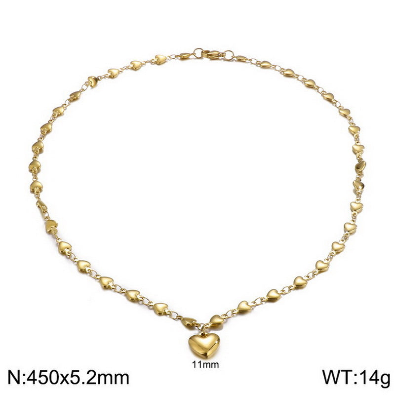 Mira Sculptural Stainless Steel Necklace — 18K Gold PVD — FOG-NK-0089-GD