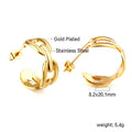 Selene Polished Stainless Steel Jewelry — 18K Gold PVD — FOG-OT-0343-GD