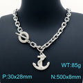 Elara Organic Stainless Steel Necklace — Polished Steel — FOG-NK-0046-ST