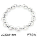 Cleo Bold Stainless Steel Bracelet — Polished Steel — FOG-BR-0064-ST